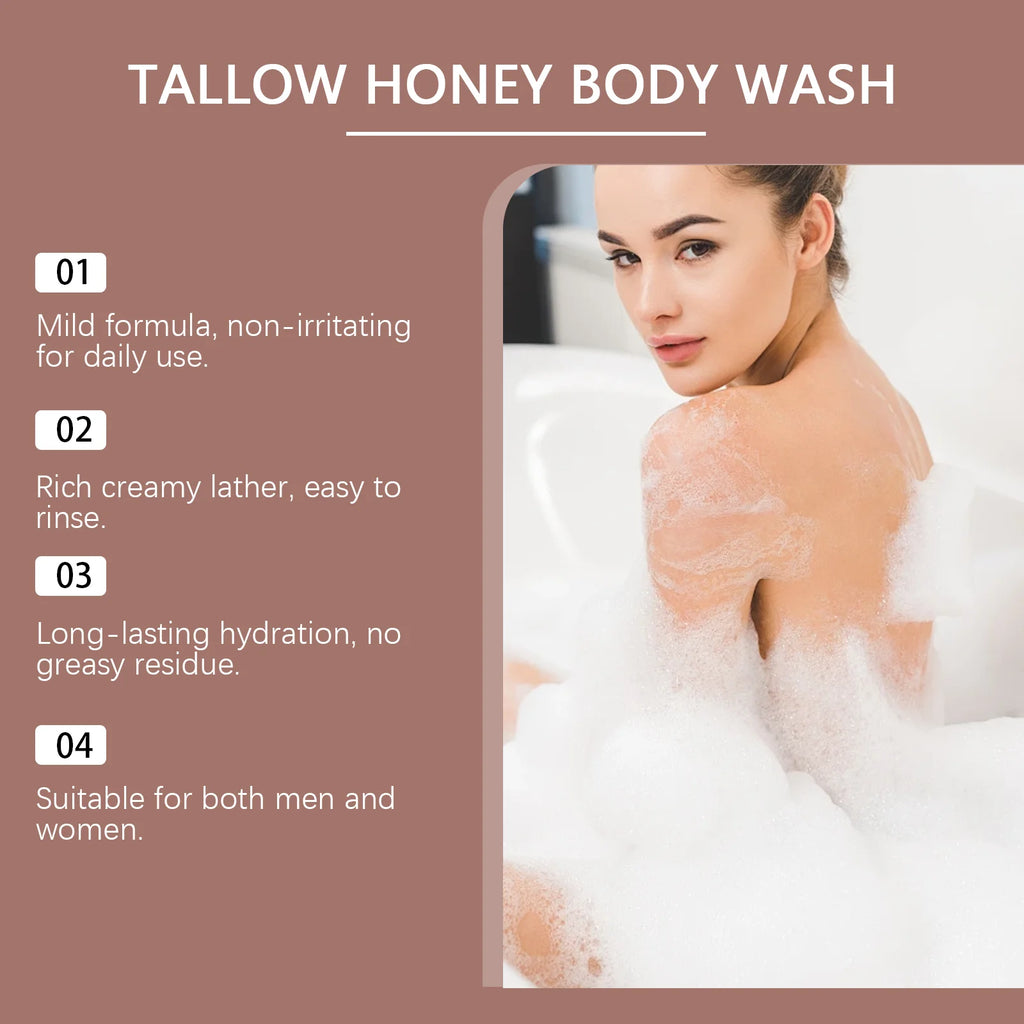 Tallow Honey Gentle Exfoliating Cleansing Body Wash
