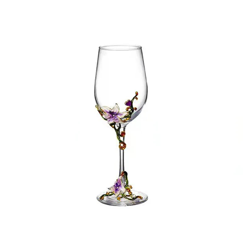 Creative Enamel Crystal Goblet Glasses for Champagne Glass Luxury Glass Cups Glasses of Wine Wineglass Vintage Drinking Cup Set