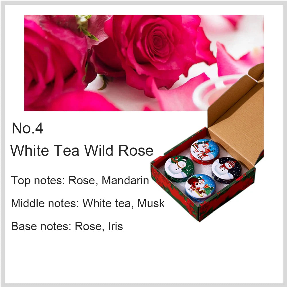 4pcs Scented Candles Christmas Fragrance Candle Christmas Gifts Small Gifts Creative Ornaments Aromatherapy Candles ﻿Party Decor