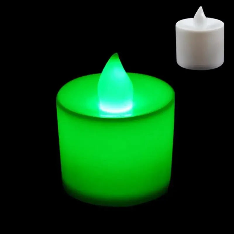 Flameless LED Tea Lights Candles Battery Powered Coloful Flickering Pillar Candles Votive Tealight Romantic Party Home Decor