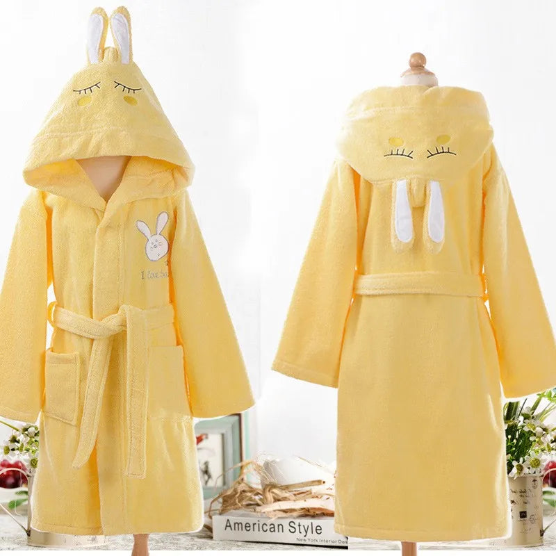 37 Design Cotton Kids Hooded Bathrobe For Girl Sleepwear Robe Boy Cotton Terry Bathrobe Baby Pajamas Bath Robe Children Bathrobe
