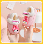 Cute & Cozy Waterproof Cartoon Slippers for Boys & Girls – Winter House Shoes
