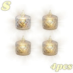 4/12pcs Flameless Plastic Candles Lights Battery LED Tealight with Realistic Flame for Home Holiday Wedding Party Tabletop Decor