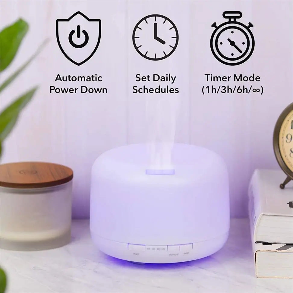 500Ml Scent Diffuser Ultrasonic Air Humidifier Atomization Essential Oil Diffuser Quiet Operation For Living Room And Office