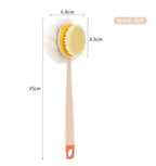 Double Sided Scrubbing Tool Bath Brush Long Handle Soft Fur Bath Brush Detachable Scrubbing Towel Strong Back Rubbing