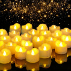 LED Tealight Candles Battery Operated Flameless Flickering Electric Dripping Wax Votive Candlesfor Christmas Halloween Decor