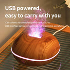 Air Humidifier Aromatherapy Essential Oil Diffuser Wood Grain 200ml Ultrasonic Remote Control 7 Color Lights For Home Bedroom
