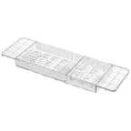 Tub Tray with Handles Luxury Spa Bathtub Caddy Tray with Retractable Design for Phone Tablet Wine Cup Organization Transparent
