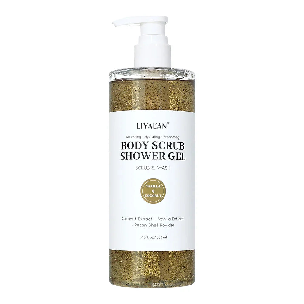 Scrub Shower Gel Turmeric Kojic Acid Even Skin Tone Smooth Exfoliating Moisturizing Soothing Body Wash Body Care Cleansing Bath