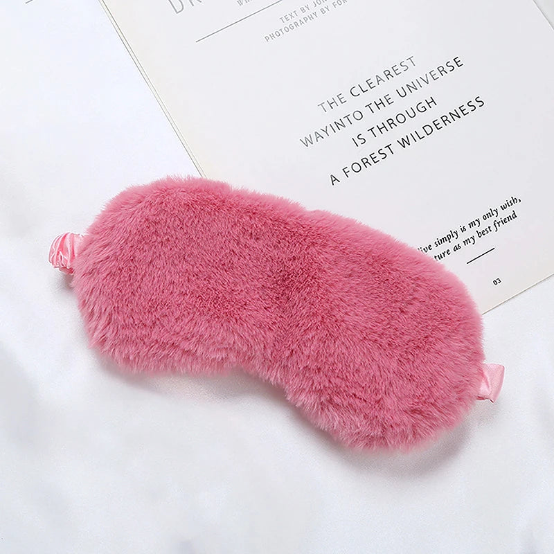 1Pcs Proof Night Eye Cover Silk Eye Patches Health Care Plush Sleep Eye Mask for Adults Soft Skin-Friendly Light