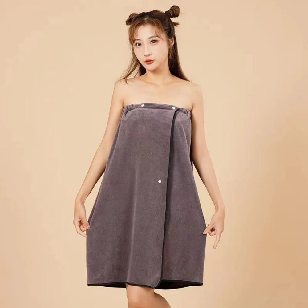 Beach Towel Microfiber Lady Bathrobe Cartoon Soft Wrap Shower Skirt Comfortable Thickened Spa Bathrobes Home