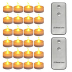 Flameless Tea Lights LED Candles with Remote Control Battery Operated Electronics Tealights for Wedding Home Christmas Decors