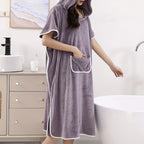 Upgraded Wearable Towel - Ultra Soft Microfiber Bathrobe for Women, Plus Size.