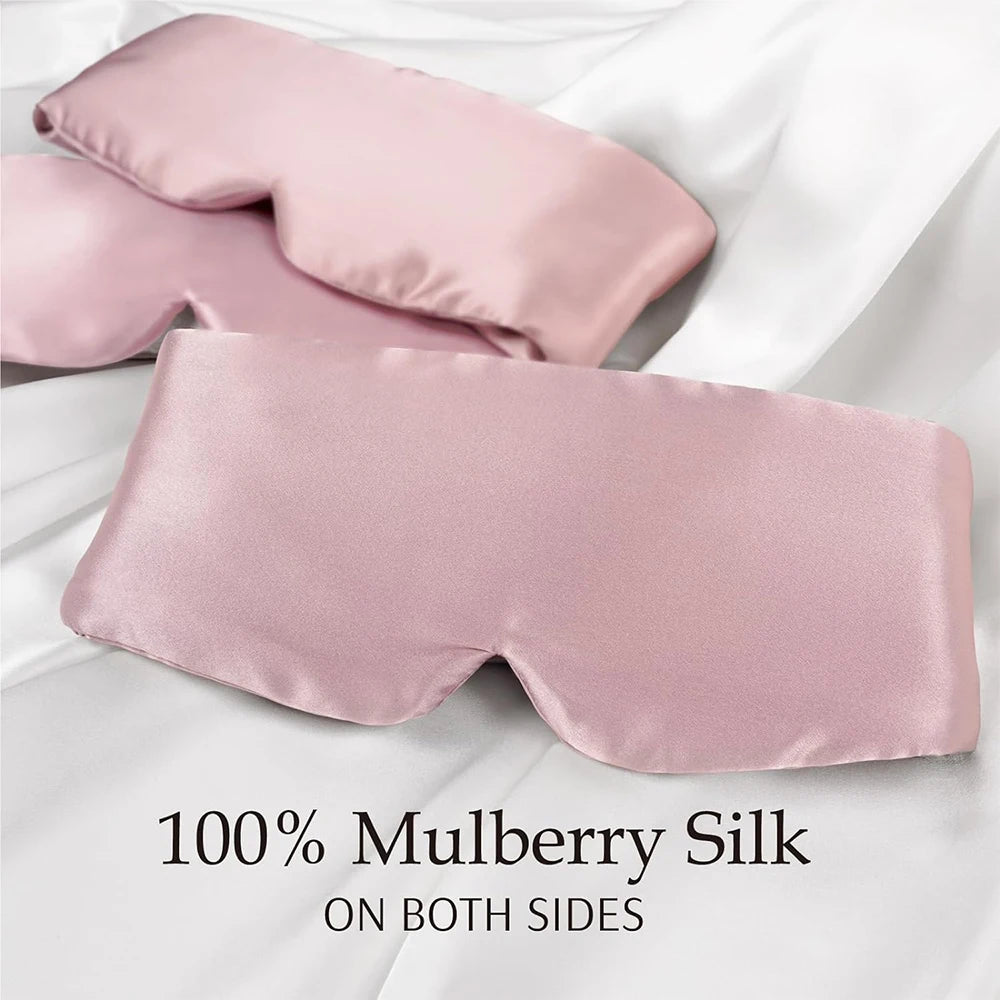 100% Mulberry Silk Blackout Sleeping Eye Mask Soft And Non-Intraocular Pressure Sleeping Mask Suitable For Side Sleep Adjustable