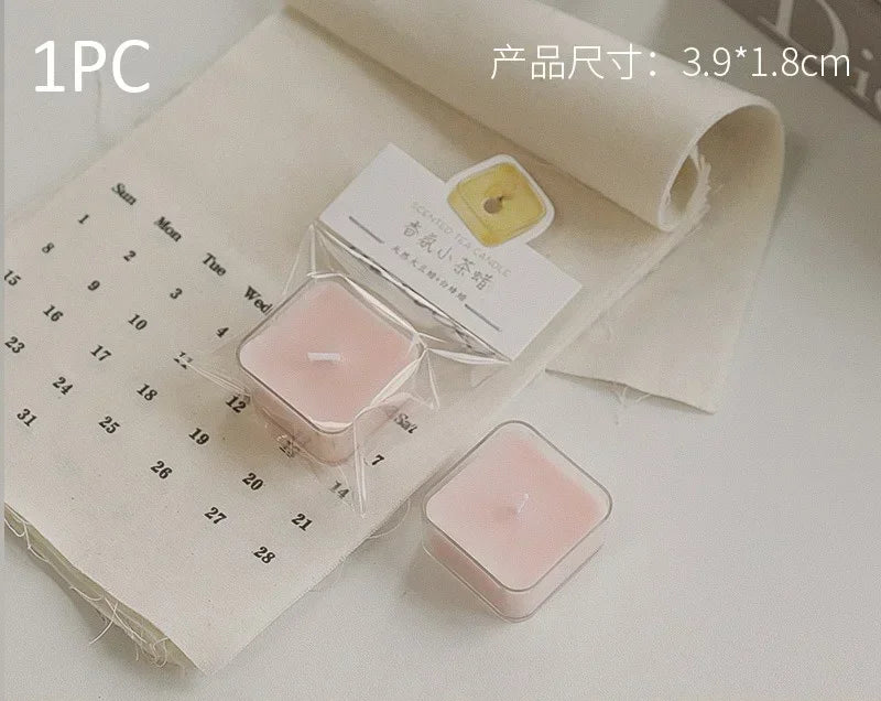 Square Candle Tea Light Scented Candle Aromatherapy Soy Wax Candles Wedding Birthday Candle Party Home Decoration