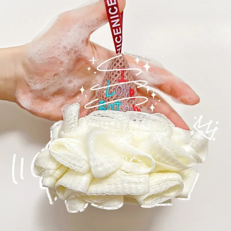 Cute Ice Cream Bath Ball, Male and Female Bath Flower Rubbing Bath Dual-purpose Children's Baby Bath Bath Bath Ball