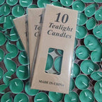 10 PCS/Box Tea Light Candles Long Burning Smokeless Tea Candles Decorative Glow Unscented Paraffin Tealights Candles For Home