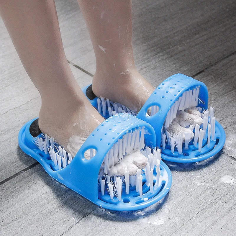 Shower Foot Scrubber Simple Feet Cleaner Exfoliating Easy Feet Cleaning Brush Feet Washer Foot Shower  Massager Slippers Unisex