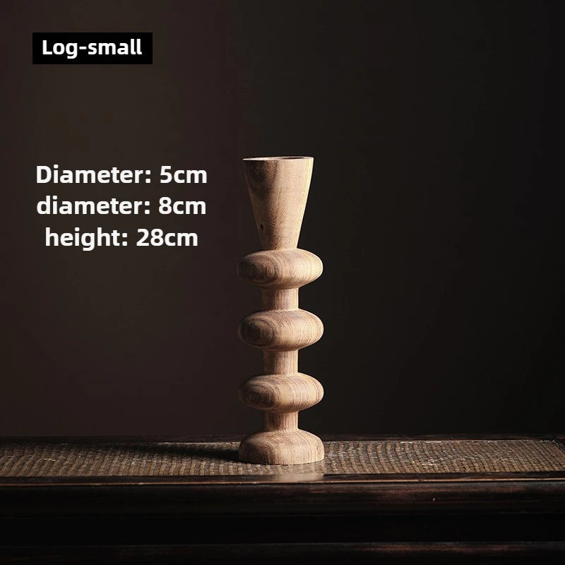 Retro Wooden Candle Holder Elegant Wedding Centerpieces Decoration Table Accessories Candlestick Holder Modern Home Decoration