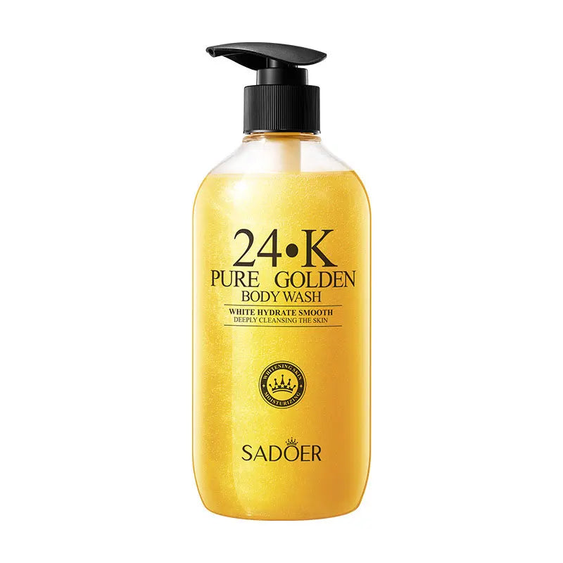 500ml24KPure Gold Body Wash Clean Long Lasting Fragrance Bath Foam Foam Bath Liquid Body Wash Shampoo Moisture Skin Clean