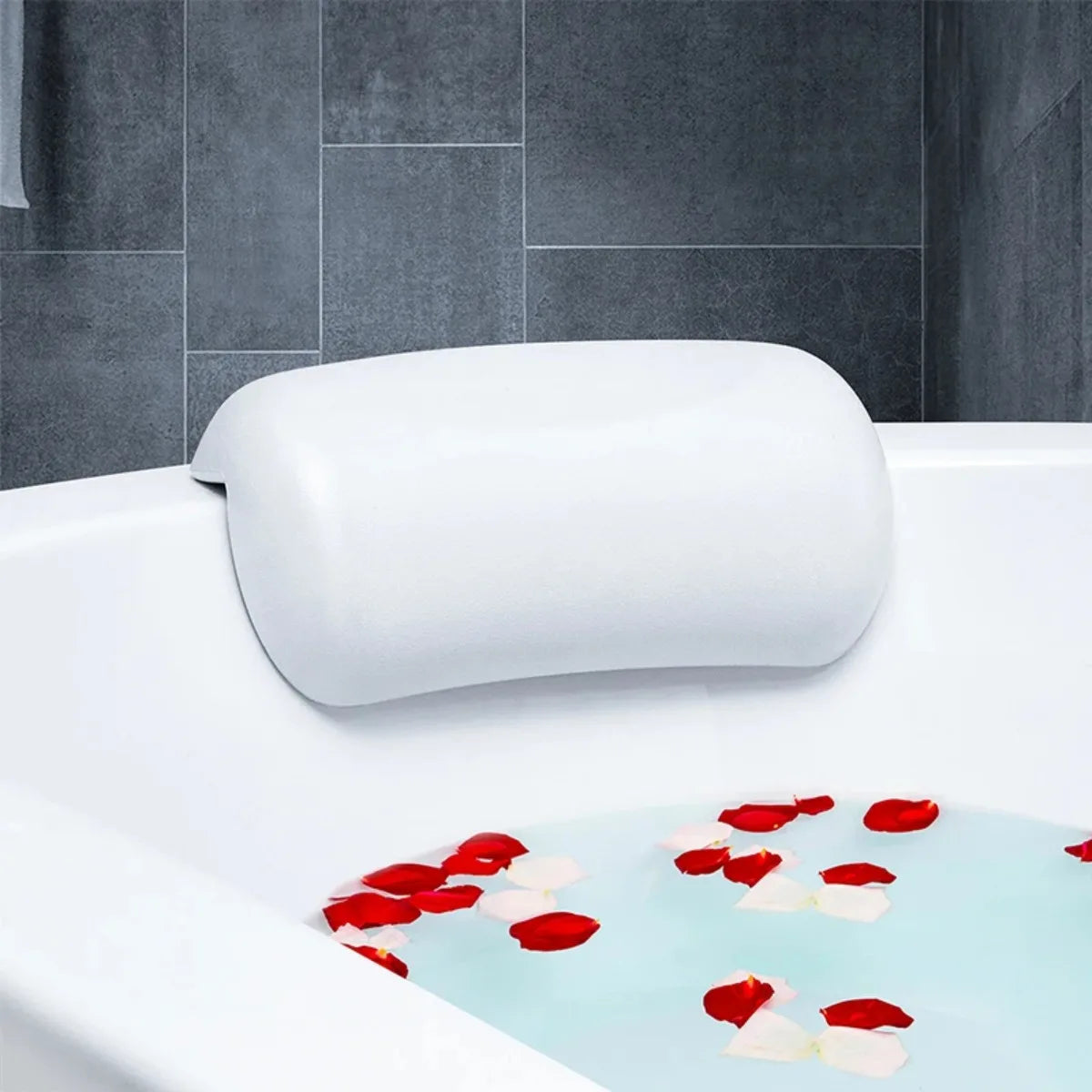 Non-slip Bathtub Headrest Cushion SPA Bath Pillow Soft Waterproof Bath Pillows with Suction Cups Easy To Clean for Bathroom
