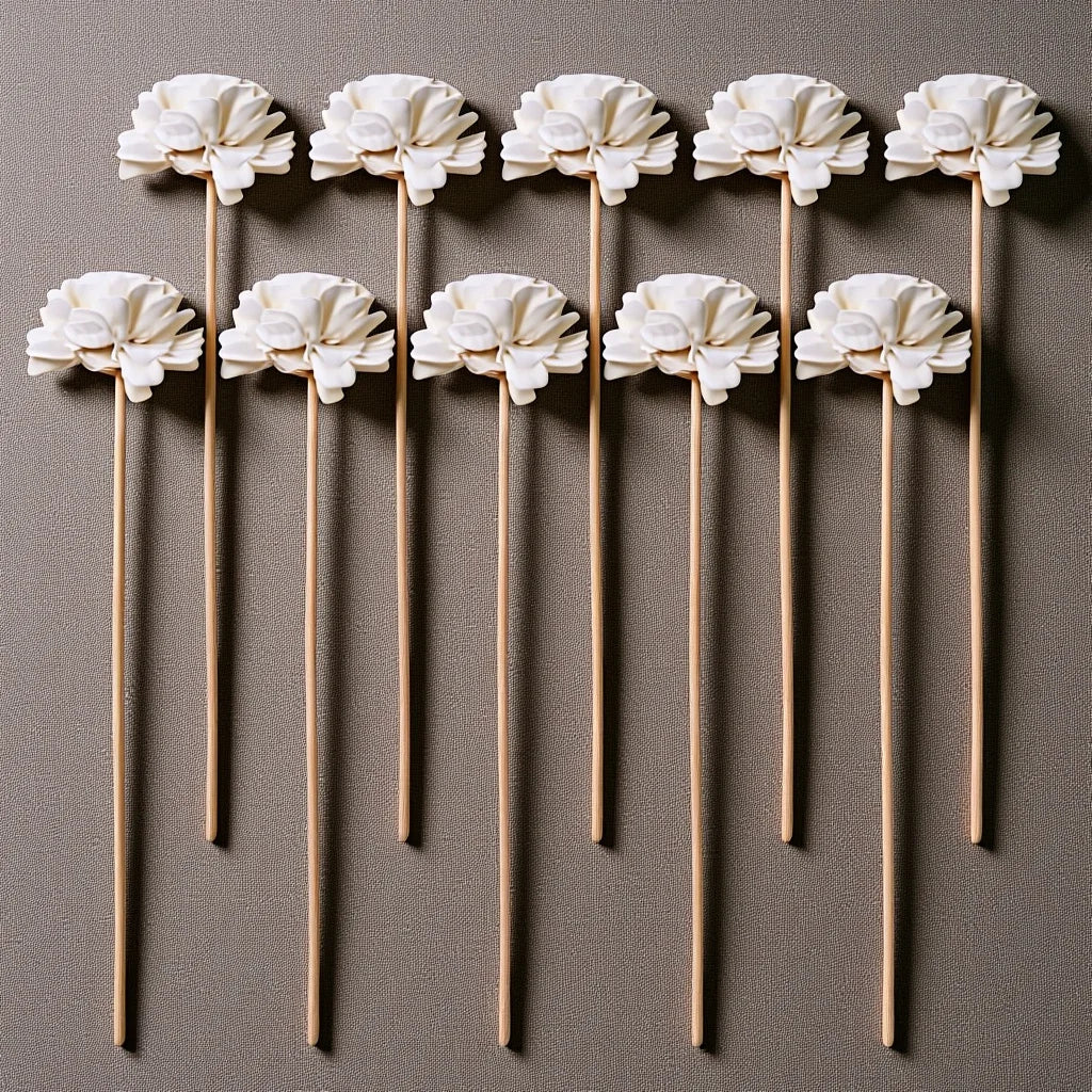 10Pcs Reed Diffuser Flower Sticks Aromatherapy Oil Diffuser Refill Replacement Decorative Aroma Bottle Accessory