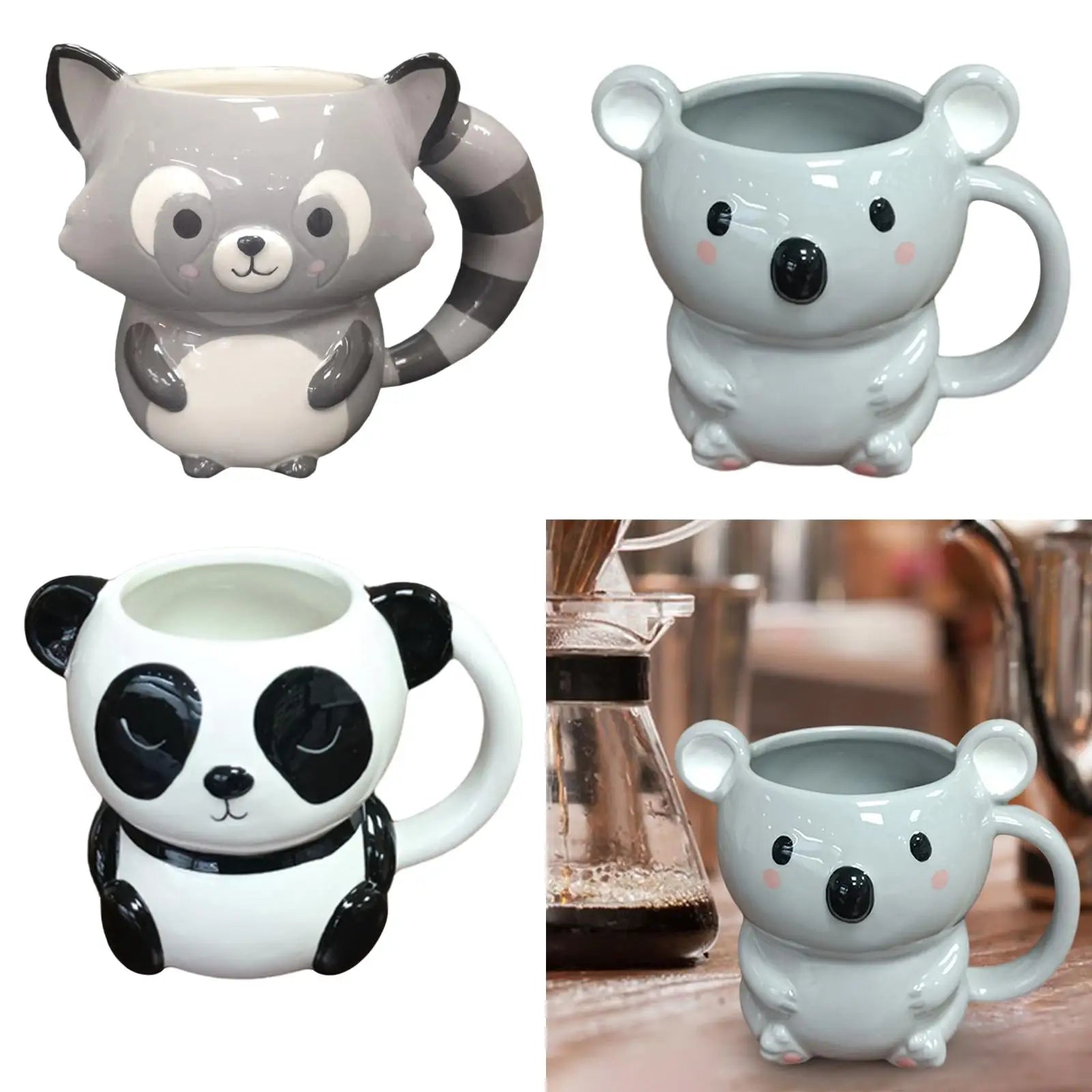 Cute coffee mug, novelty mug, animal mug, tea milk mug for present, Valentine's