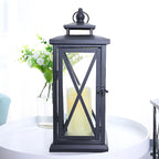 Windproof Lantern Glass Candle Holders Metal Large Black Wedding Modern Design Moroccan Candlestick Decoracion Hogar Home Decor