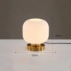 Nordic Modern Glass Table Lamps Bedroom Bedside Night Light Study Office Decoration Reading Home Lighting LED Living Room Desk