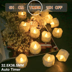 LED Tea Lights Candles Realistic Flickering Battery Operated Tealights Long Lasting Electric Candles for Christmas Wedding Decor