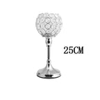 Crystal Tealight Candle Holders, Metal Glass Candlesticks, Wedding Table Centerpiece, Christmas Party, Home Decoration