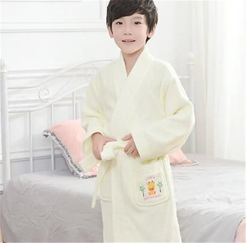 37 Design Cotton Kids Hooded Bathrobe For Girl Sleepwear Robe Boy Cotton Terry Bathrobe Baby Pajamas Bath Robe Children Bathrobe