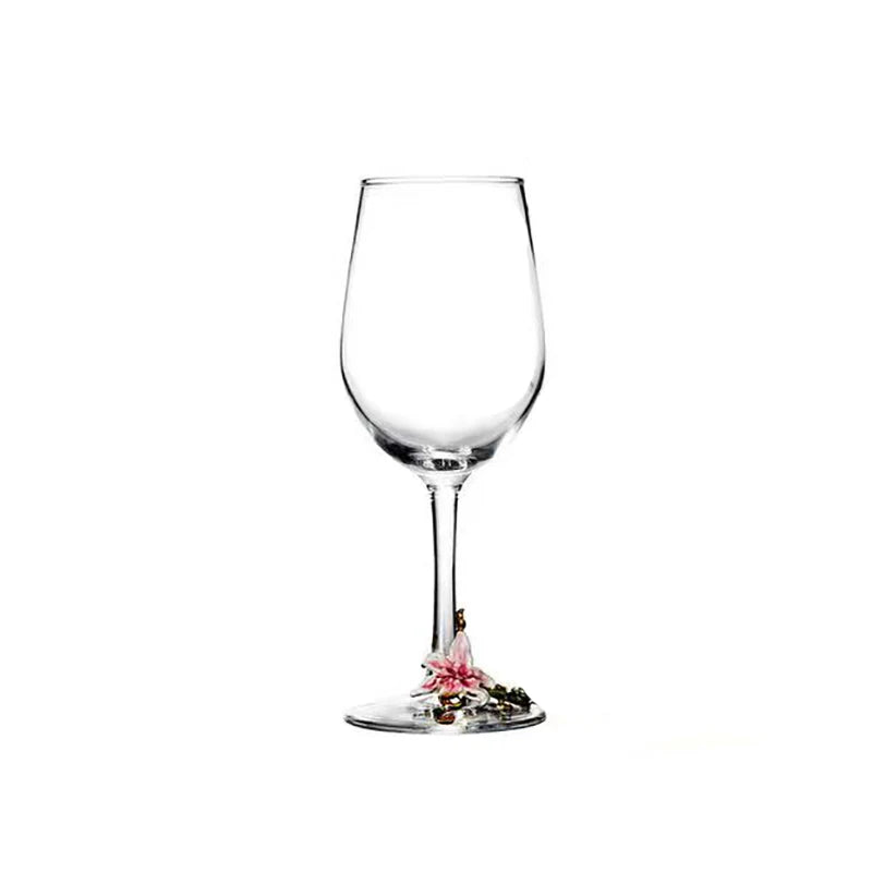 Creative Enamel Crystal Goblet Glasses for Champagne Glass Luxury Glass Cups Glasses of Wine Wineglass Vintage Drinking Cup Set