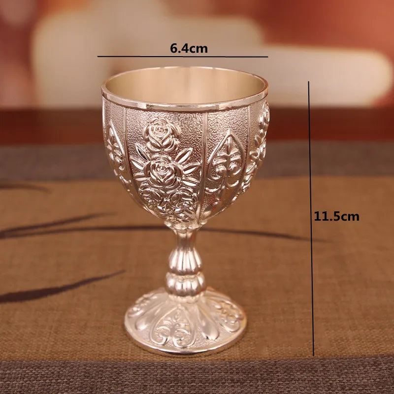 Retro Wine Glasses Vintage Champagne Wine Cup Luxury Spirit Glass Beverage European Style Home Bar Creative Drinkware Gift VC