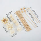 32pcs Reed Diffuser Sticks Set Multi-Style Natural Rattan for Essential Oil & Home Fragrance