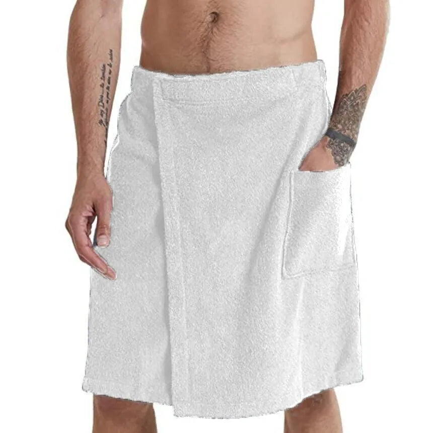 Bath Towel Beach Towel Men's Wearable Bath Towel Shower Room Bathrobe With Pocket Bath Towel Super Absorbent Microfiber Pajamas