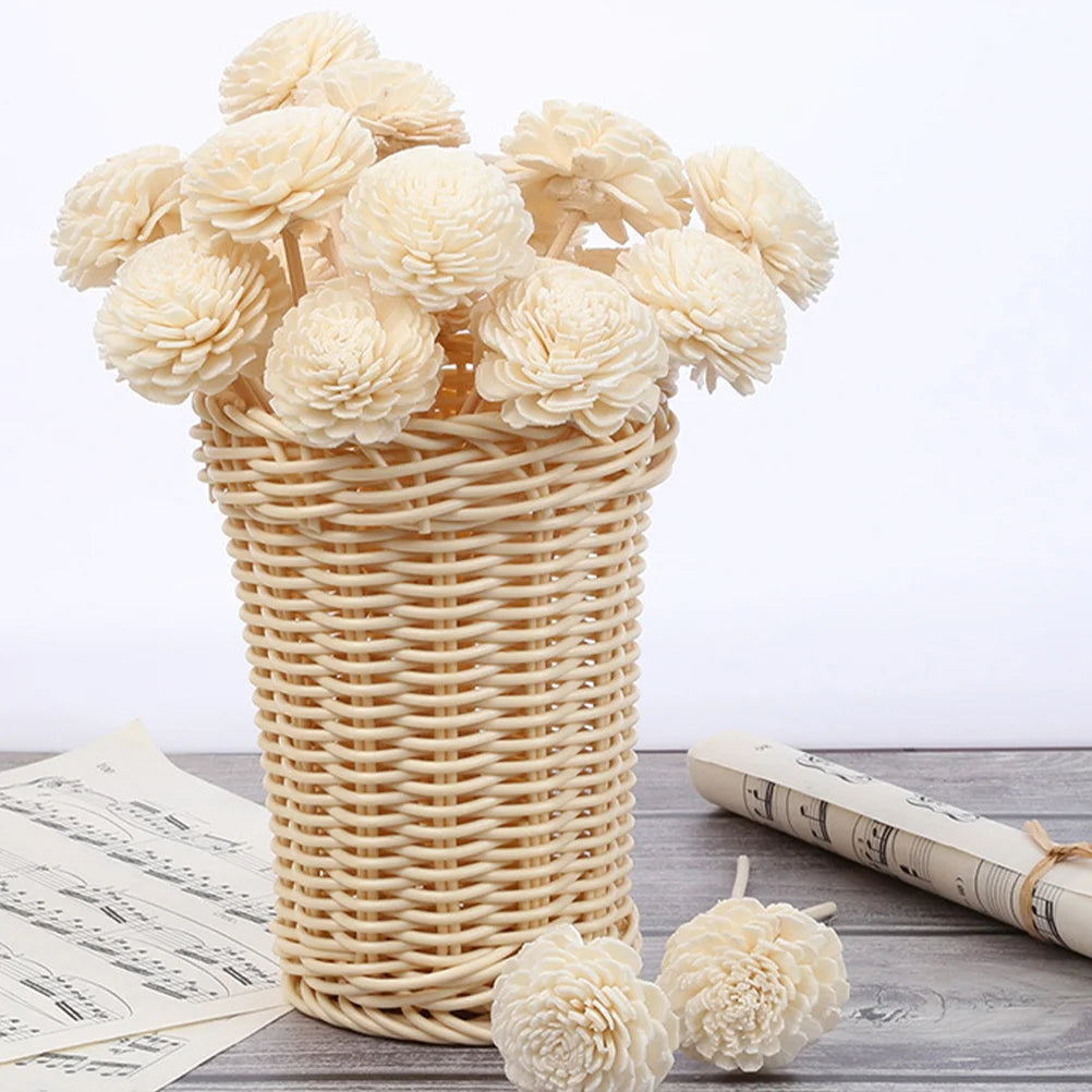 10Pcs Reed Diffuser Flower Sticks Aromatherapy Oil Diffuser Refill Replacement Decorative Aroma Bottle Accessory
