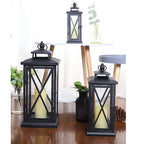Large Glass Candle Holders Wedding Decorations Garden Black European Lamp Retro Iron Candle Holder Centerpieces Metal Lantern