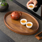 Wooden Serving Trays Oval Wood Tray Platters for Serving Food Dishes Dinner Plates Solid Wood Dessert Plate Jewelry Storage