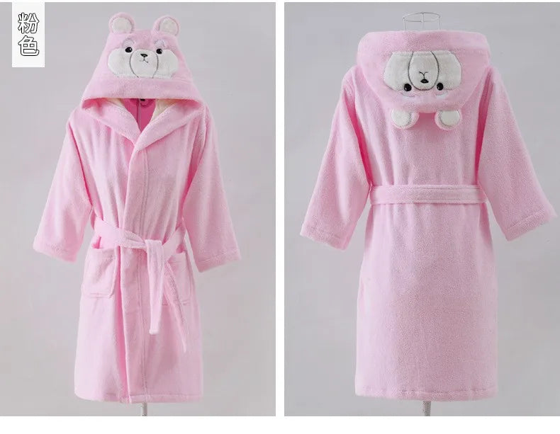 37 Design Cotton Kids Hooded Bathrobe For Girl Sleepwear Robe Boy Cotton Terry Bathrobe Baby Pajamas Bath Robe Children Bathrobe