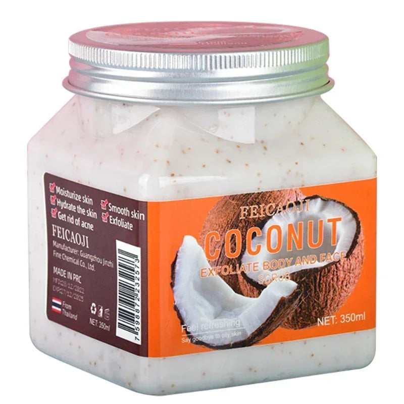 Body Fragrance Scrub 350ML Exfoliating Bodyscrub Bath Salt Rice Shower Gel Coffee