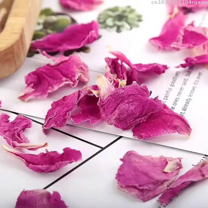 High-Quality Natural Dried Flower Petals (Peony & Rose) - Multi-Use for Spa, DIY Crafts, Wedding Decor & Home Aromatherapy