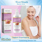 Exfoliating Shower Gel Deep Cleansing Remove Old Dead Skin Brighten Skin Tone Moisturizing Smoothing Refresh Whitening Body Wash