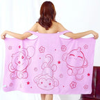 Wearable Bath Towel Superfine Fiber Soft Thicken Woman Bathrobe Water Absorbent Wear Hotel Home Bathroom Accessories