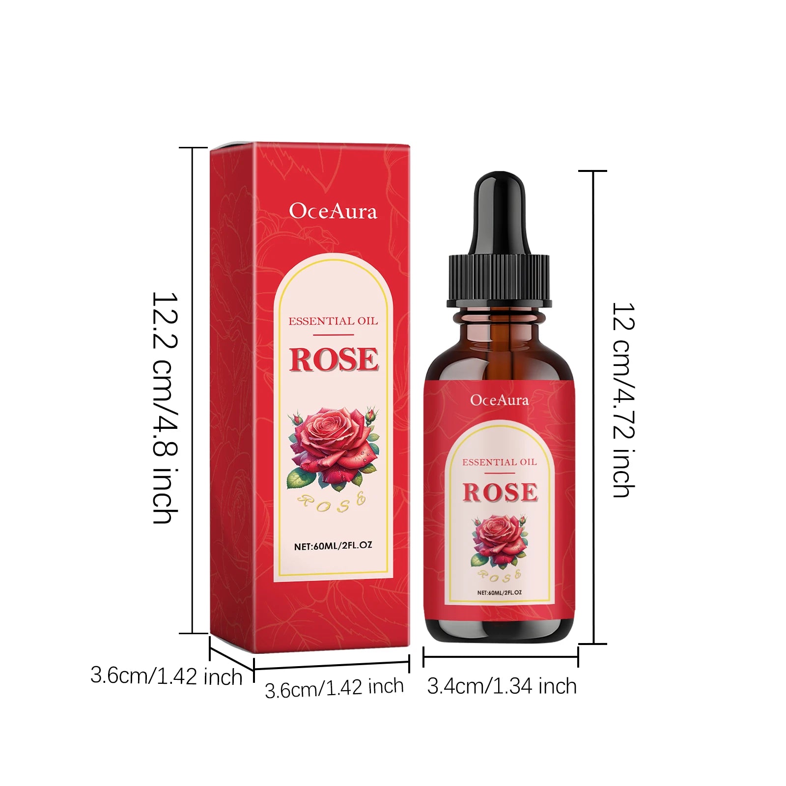 Rose Essential Oil Nourishing Moisturizing Soothing Dryness Skin Soften Delicate Smoothing Massage Essential Oil for Face Body