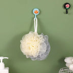 3 PCS Large Bi-Colour Shower Balls Colourful PE Soft Frosted Bubble Bath Flower (Colour Random)