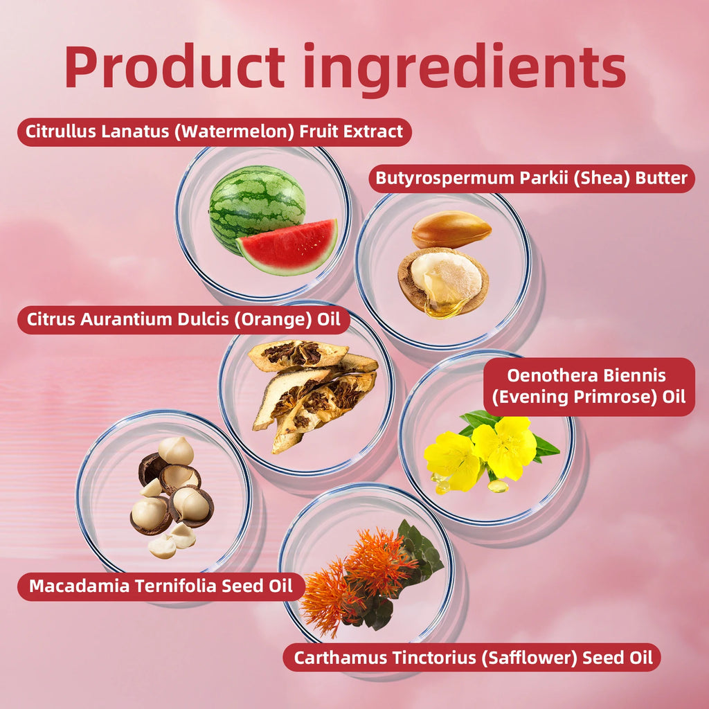 Natural Watermelon Shea Sugar Scrub 150g - Body Exfoliator, Moisturizing, Smooth & Glowing Skin, For Elbows, Knees, Back & Legs