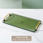 Small&Large Serving Tray with Handles Valet Tray Plastic Serving Tray for Party Kitchen Bathroom Dessert Table Cupcake Display