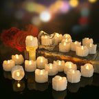 LED Tealight Candles Battery Operated Flameless Flickering Electric Dripping Wax Votive Candlesfor Christmas Halloween Decor