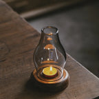 Glass candle holders, windproof candles, desktop retro art ornaments, home hotels, homestays, decoration and decoration